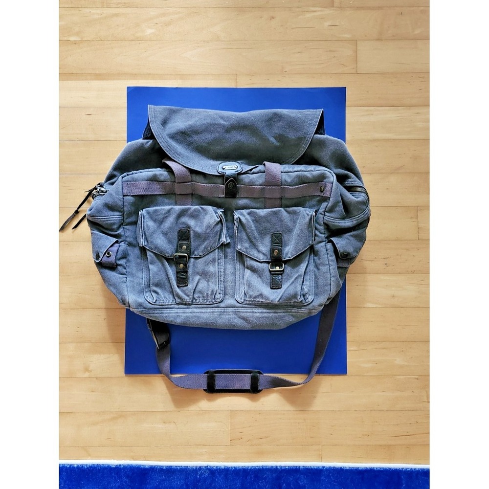 A. Kurtz Canvas Messenger Bag – Military-Inspired Gray Utility Crossbody Satchel